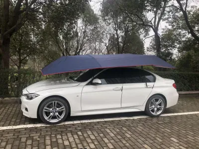 4.6 4.8m 5.2m plus récent entièrement automatique télécommande extérieure voiture véhicule tente parapluie voiture ombre parasol couverture extérieure bâche de voiture